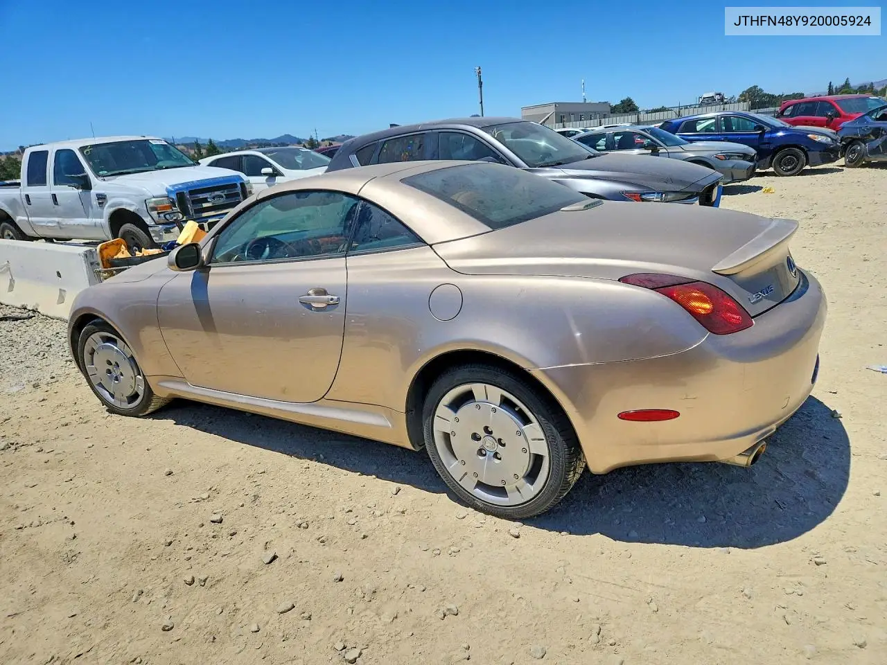 2002 Lexus Sc 430 VIN: JTHFN48Y920005924 Lot: 60458076