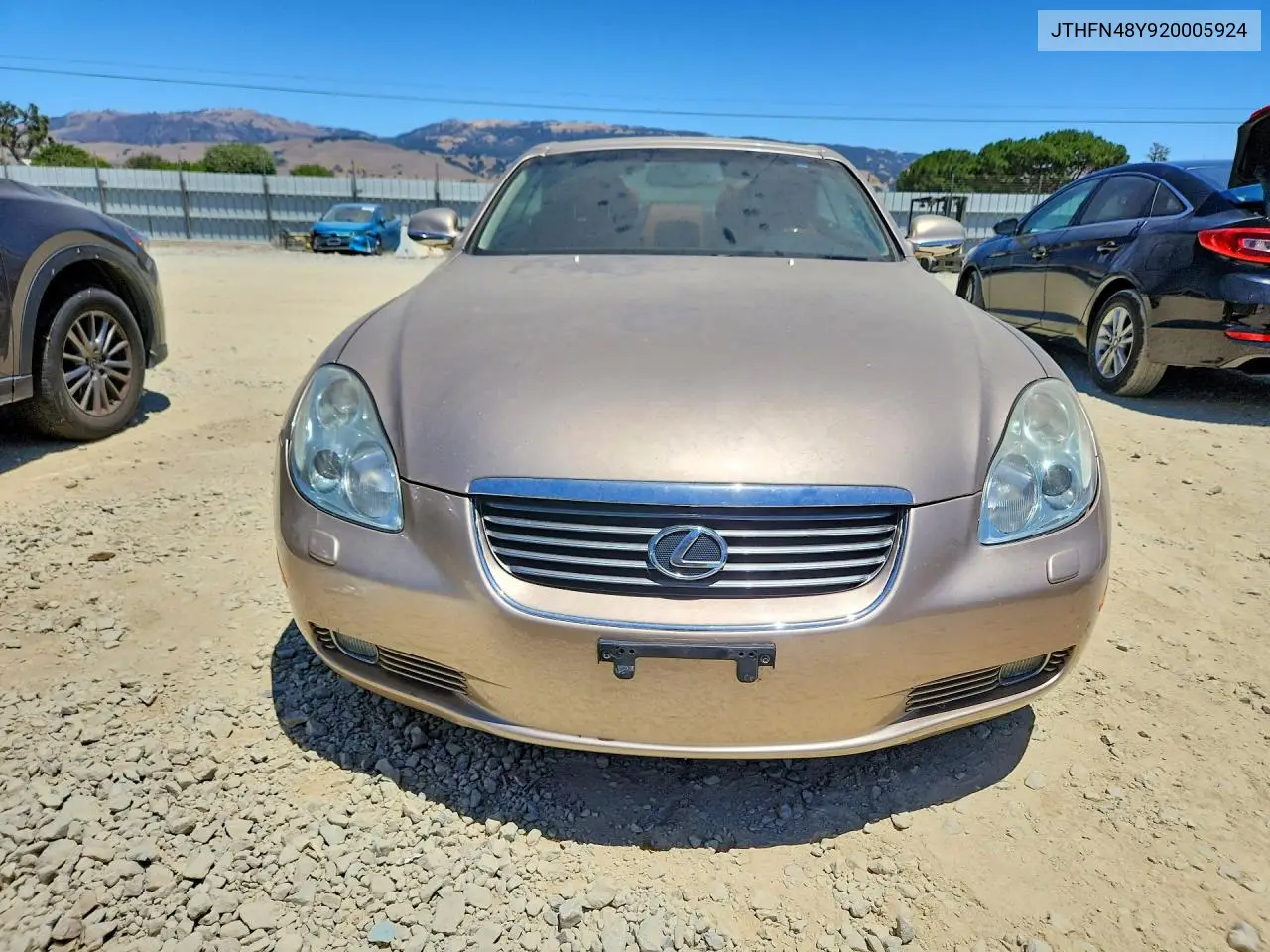 2002 Lexus Sc 430 VIN: JTHFN48Y920005924 Lot: 60458076