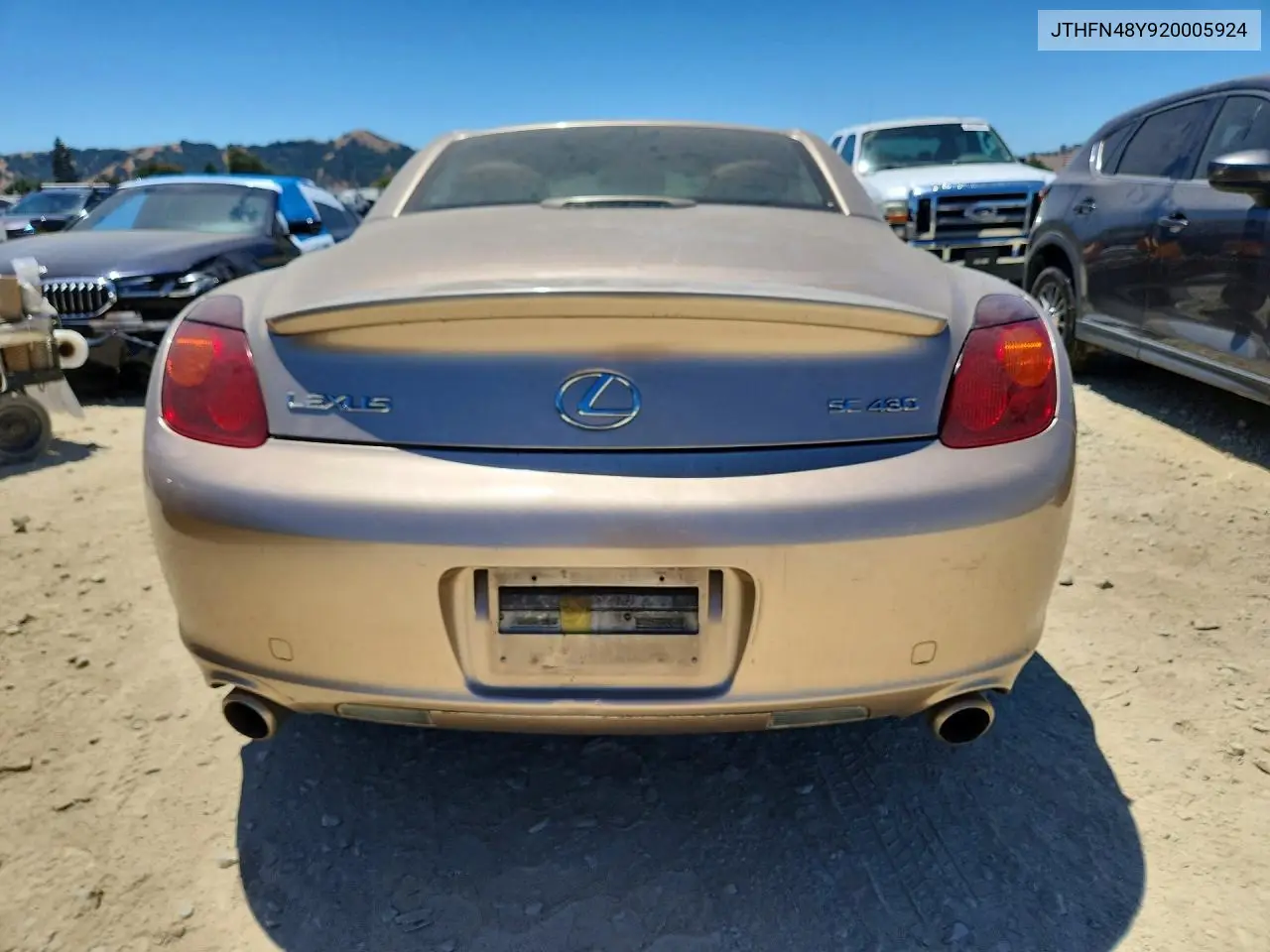 2002 Lexus Sc 430 VIN: JTHFN48Y920005924 Lot: 60458076