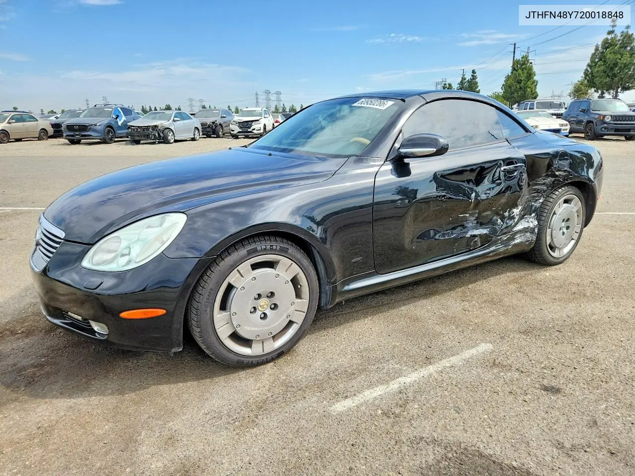 2002 Lexus Sc 430 VIN: JTHFN48Y720018848 Lot: 60950286
