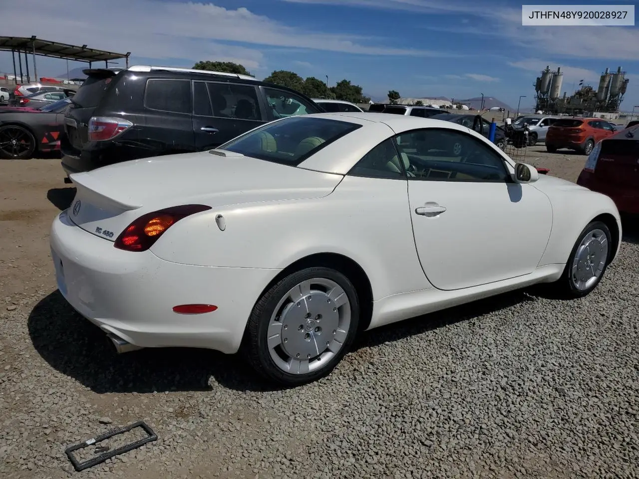 2002 Lexus Sc 430 VIN: JTHFN48Y920028927 Lot: 65293335