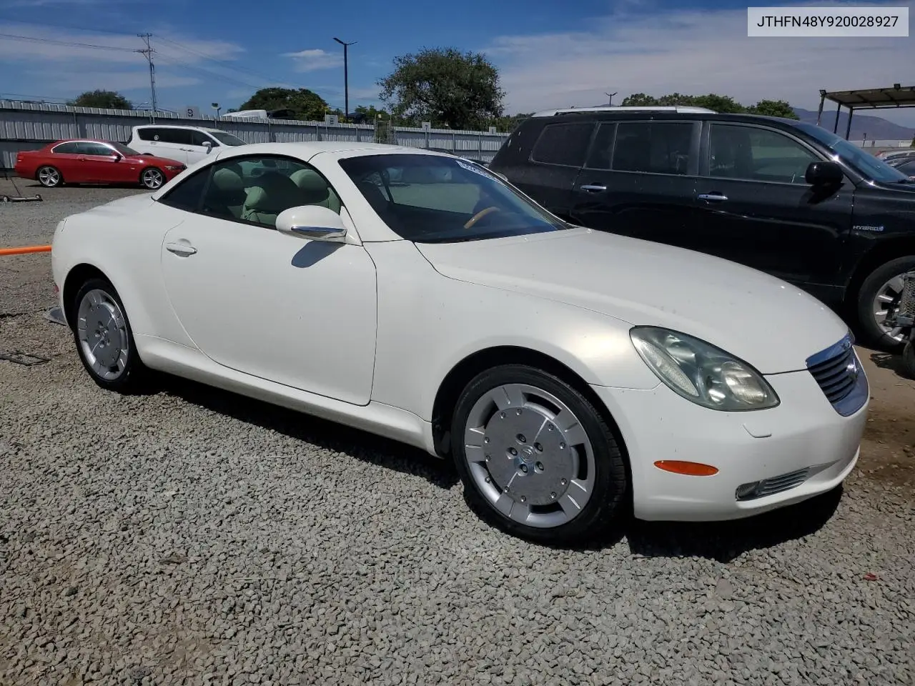 2002 Lexus Sc 430 VIN: JTHFN48Y920028927 Lot: 65293335