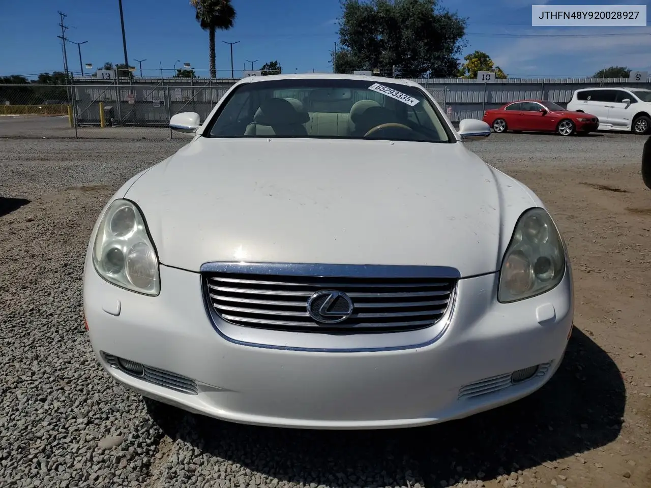 2002 Lexus Sc 430 VIN: JTHFN48Y920028927 Lot: 65293335