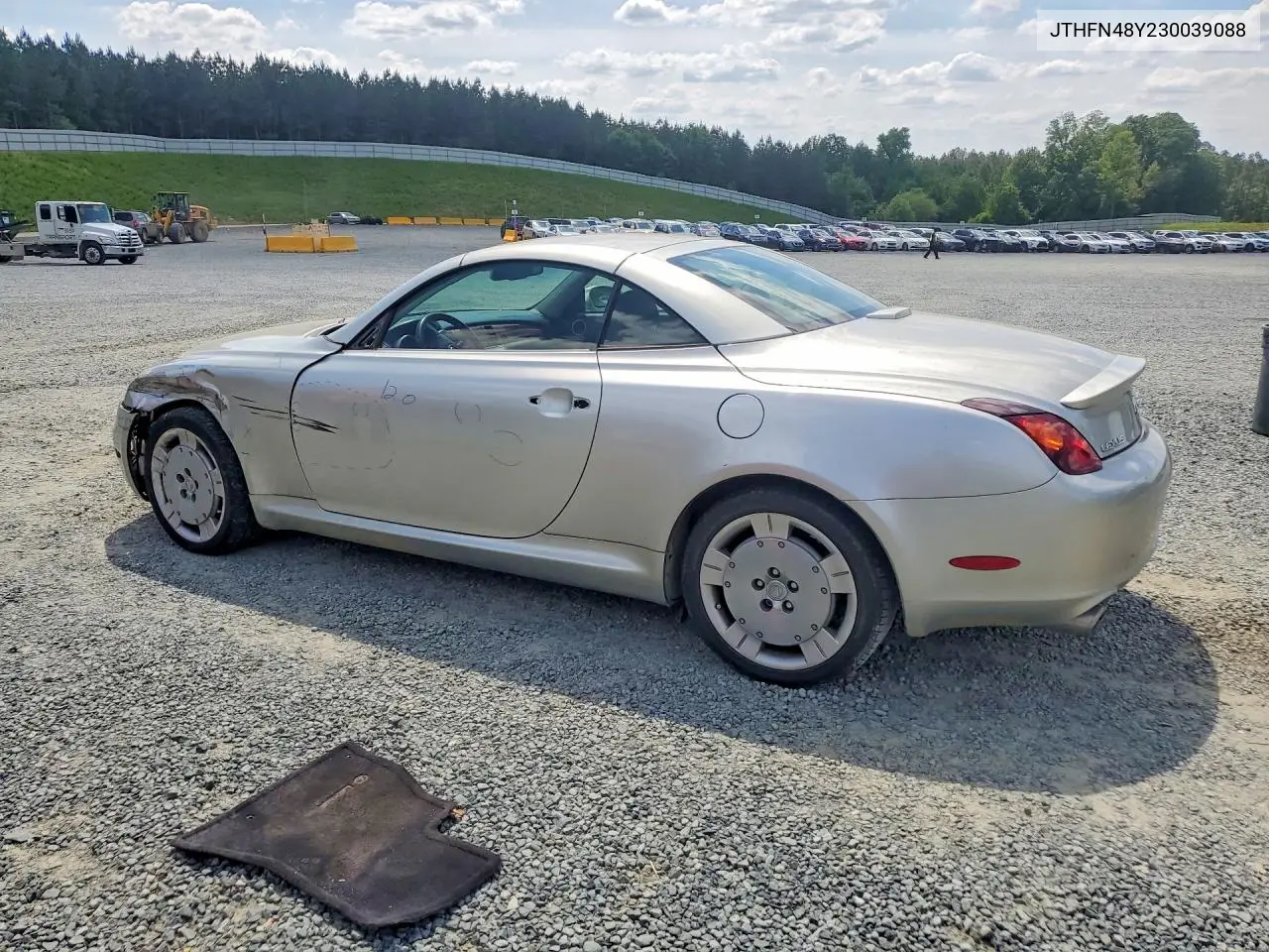 2003 Lexus Sc 430 VIN: JTHFN48Y230039088 Lot: 51788776