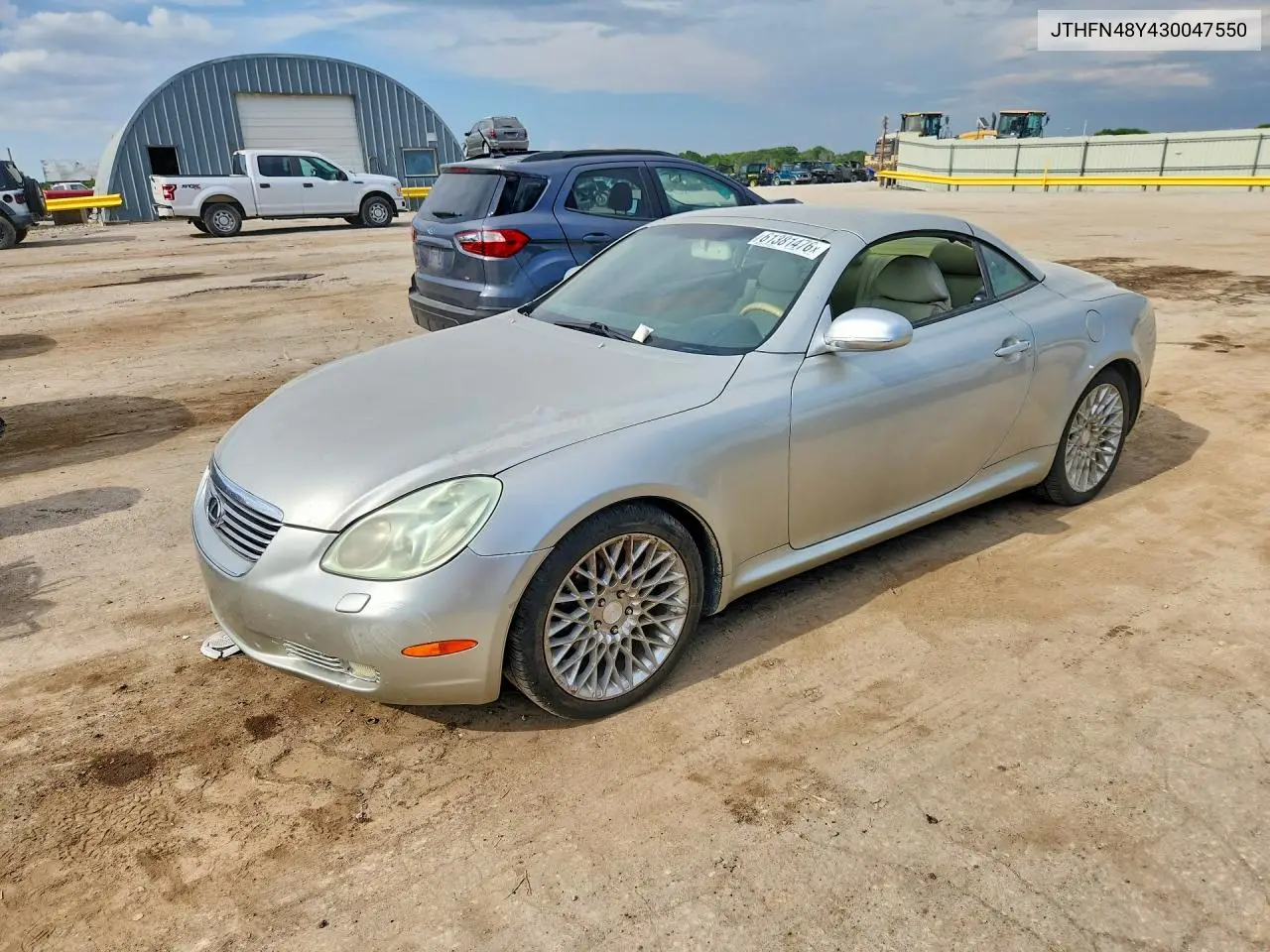 2003 Lexus Sc 430 VIN: JTHFN48Y430047550 Lot: 61381476