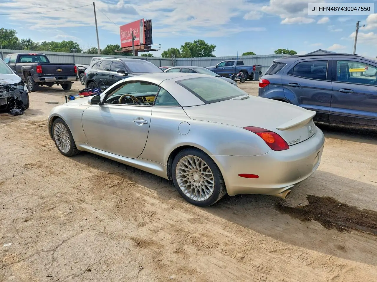 2003 Lexus Sc 430 VIN: JTHFN48Y430047550 Lot: 61381476