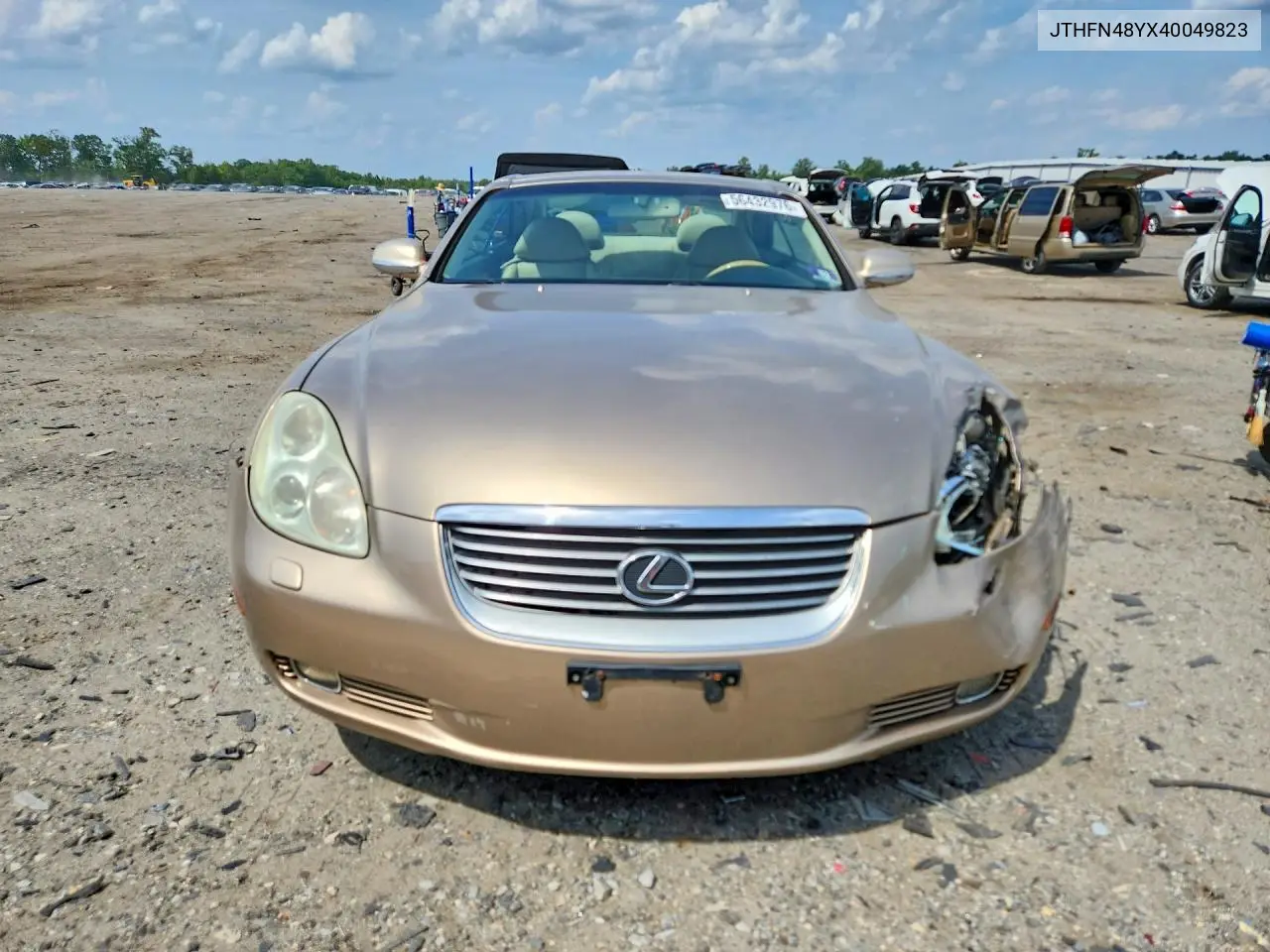2004 Lexus Sc 430 VIN: JTHFN48YX40049823 Lot: 56432976