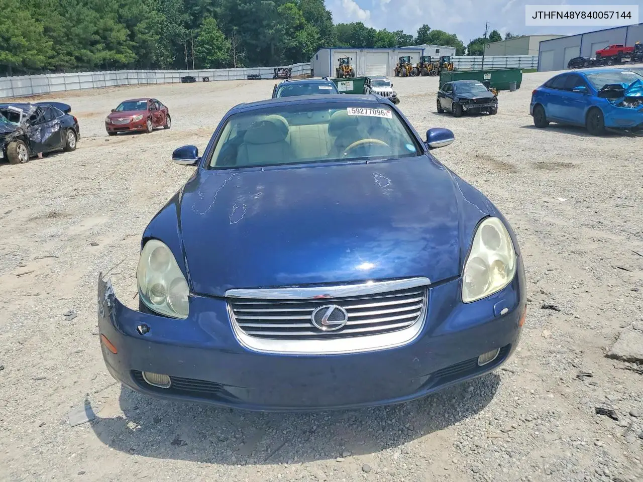 2004 Lexus Sc 430 VIN: JTHFN48Y840057144 Lot: 59277096