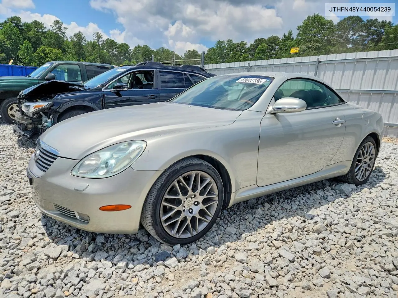 2004 Lexus Sc 430 VIN: JTHFN48Y440054239 Lot: 59847186