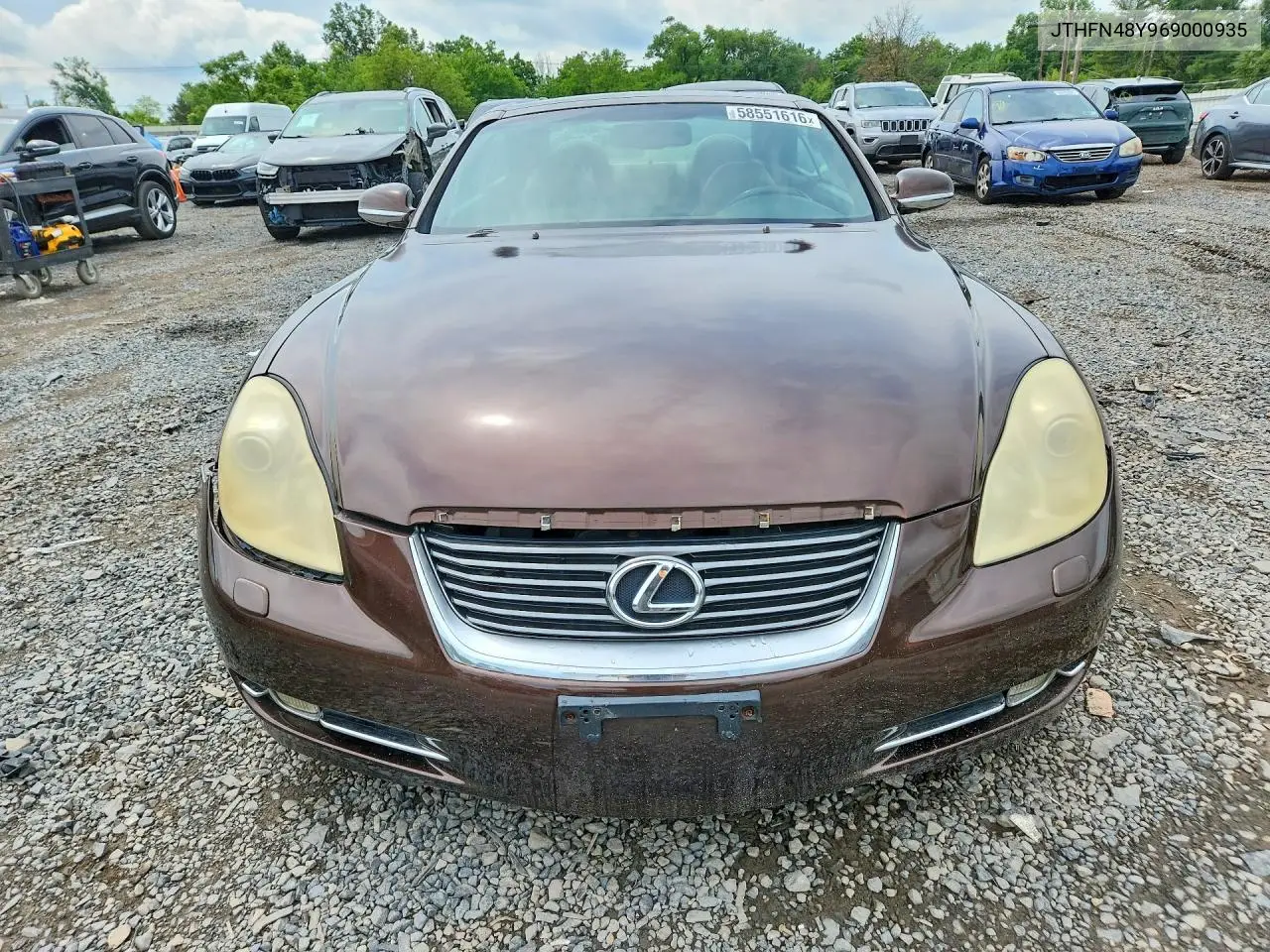 2006 Lexus Sc 430 VIN: JTHFN48Y969000935 Lot: 58551616
