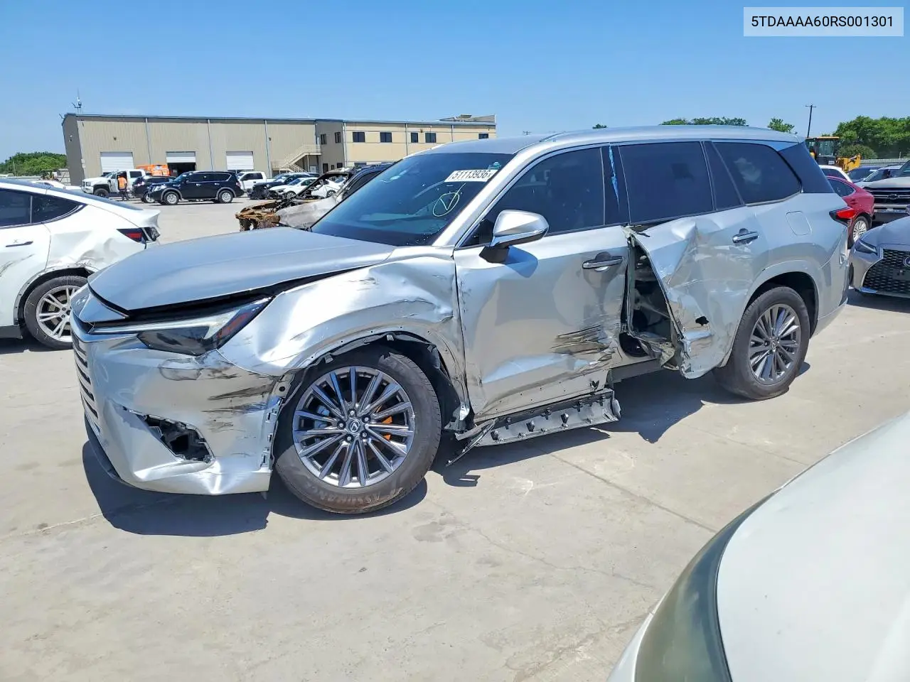 2024 Lexus Tx 350 Base VIN: 5TDAAAA60RS001301 Lot: 51113936