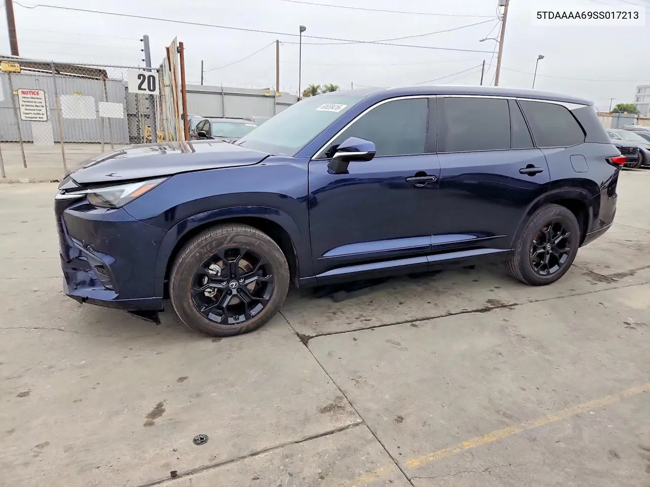2025 Lexus Tx 350 Base VIN: 5TDAAAA69SS017213 Lot: 60658416