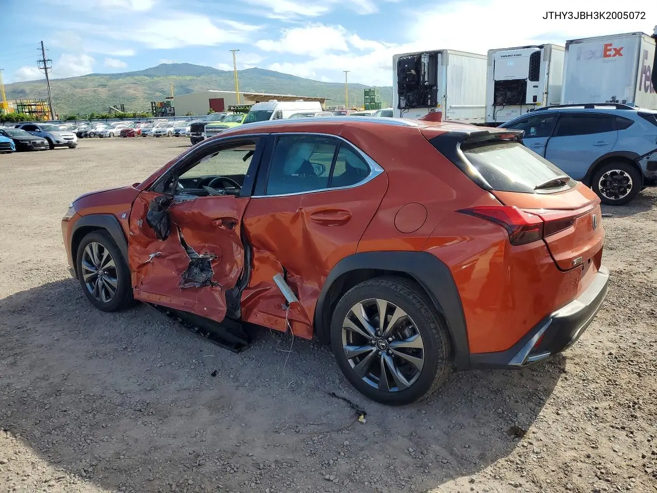 2019 Lexus Ux 200 VIN: JTHY3JBH3K2005072 Lot: 59384756