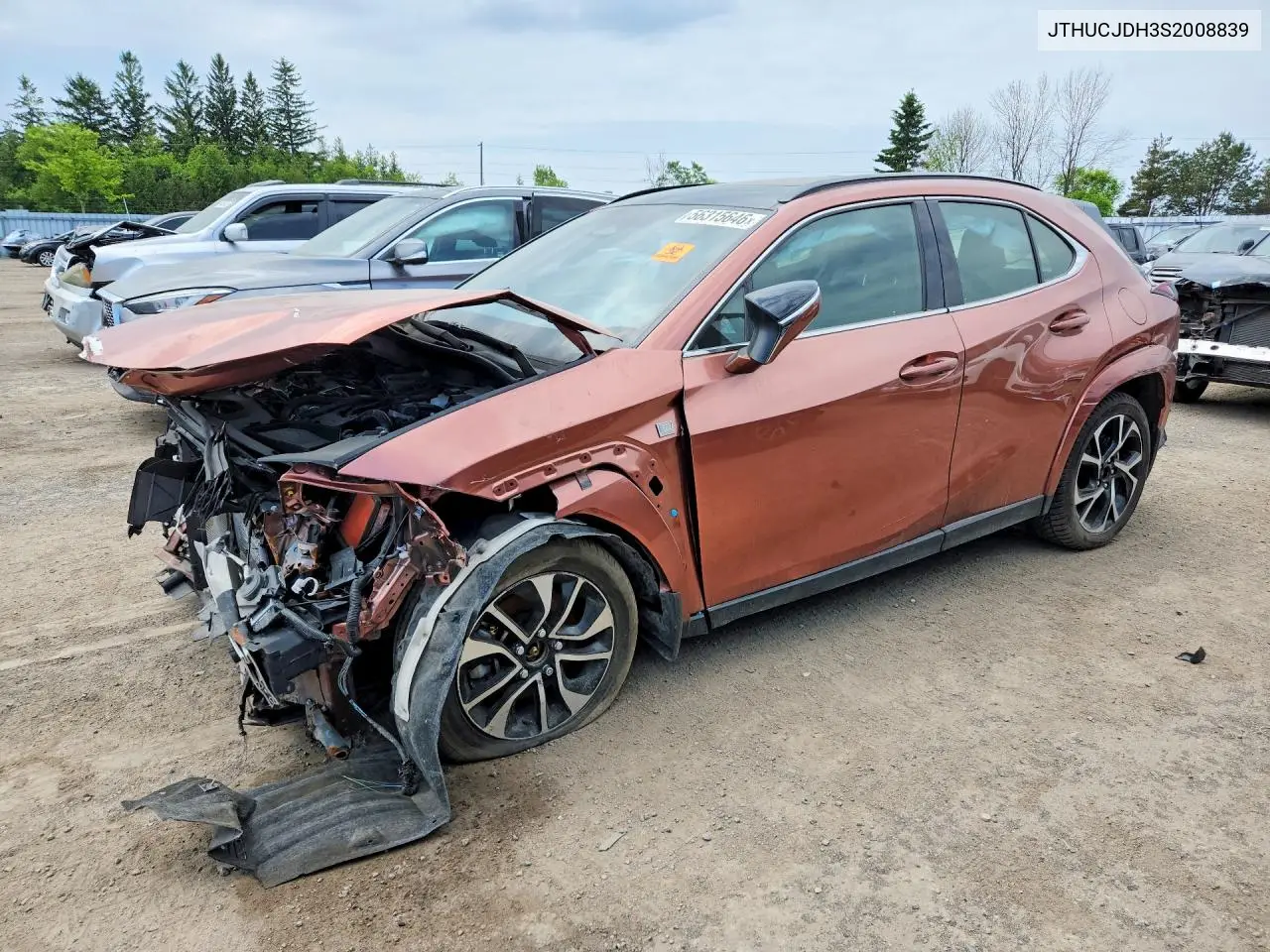 2025 Lexus Ux 300H Base VIN: JTHUCJDH3S2008839 Lot: 56315646