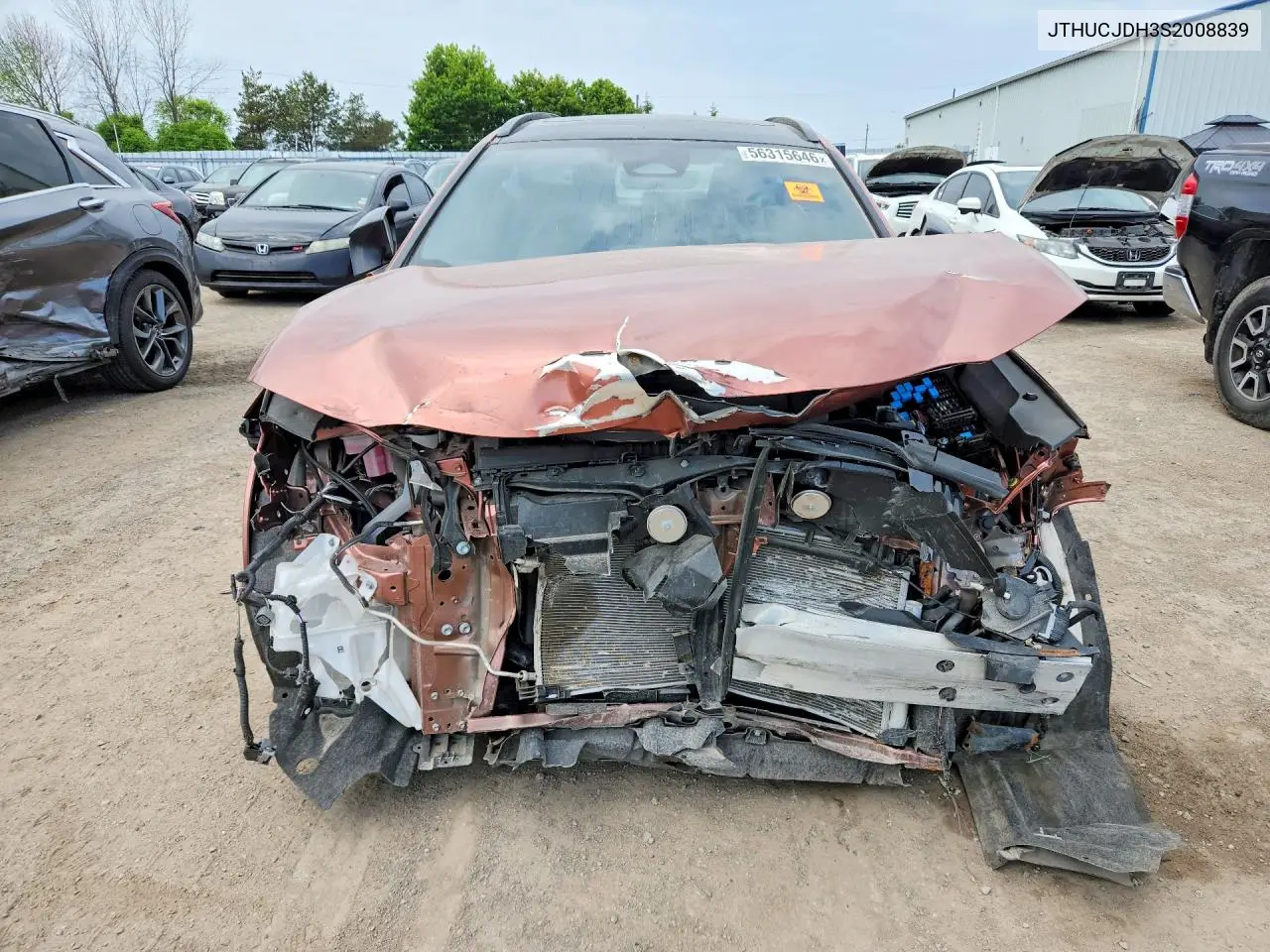 2025 Lexus Ux 300H Base VIN: JTHUCJDH3S2008839 Lot: 56315646