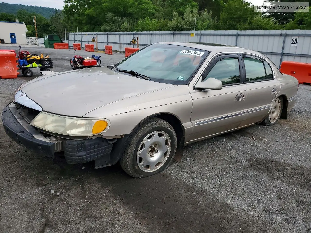 1999 Lincoln Continental VIN: 1LNHM97V3XY715827 Lot: 57655886