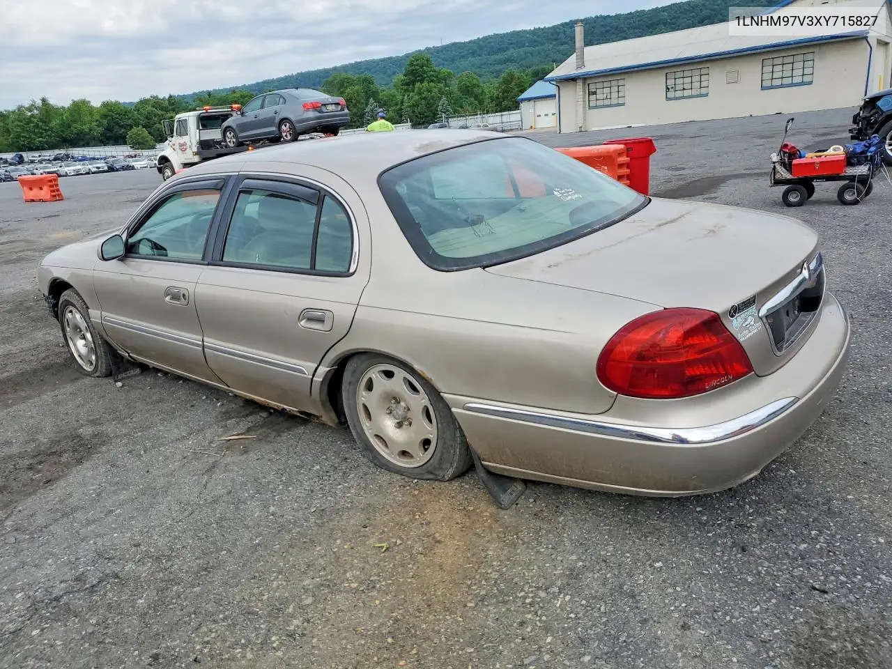 1999 Lincoln Continental VIN: 1LNHM97V3XY715827 Lot: 57655886