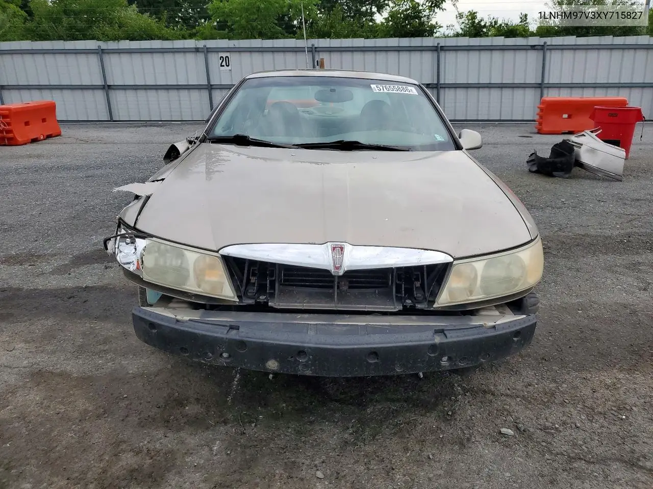 1999 Lincoln Continental VIN: 1LNHM97V3XY715827 Lot: 57655886
