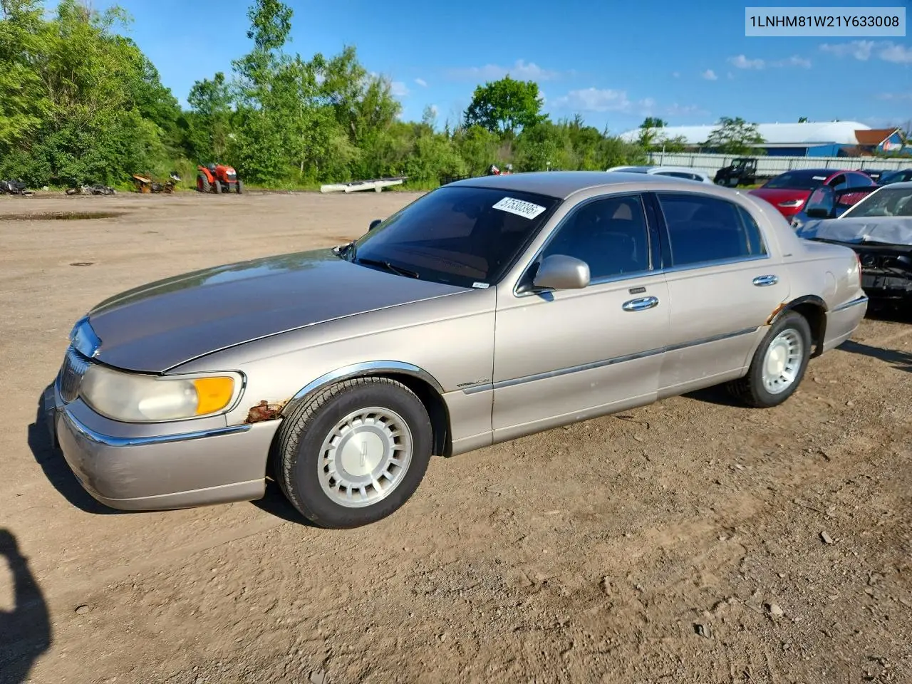 2001 Lincoln Town Car Executive VIN: 1LNHM81W21Y633008 Lot: 57530396