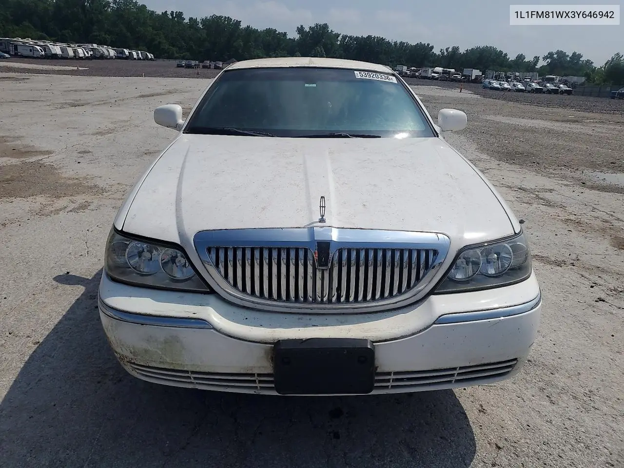 2003 Lincoln Town Car Executive VIN: 1L1FM81WX3Y646942 Lot: 53920336