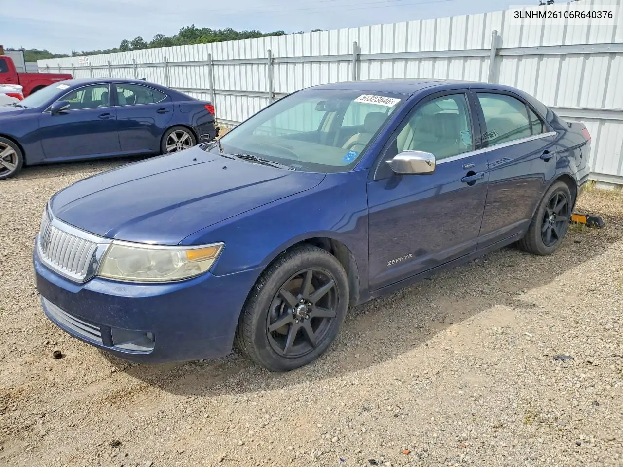 2006 Lincoln Zephyr VIN: 3LNHM26106R640376 Lot: 51323646