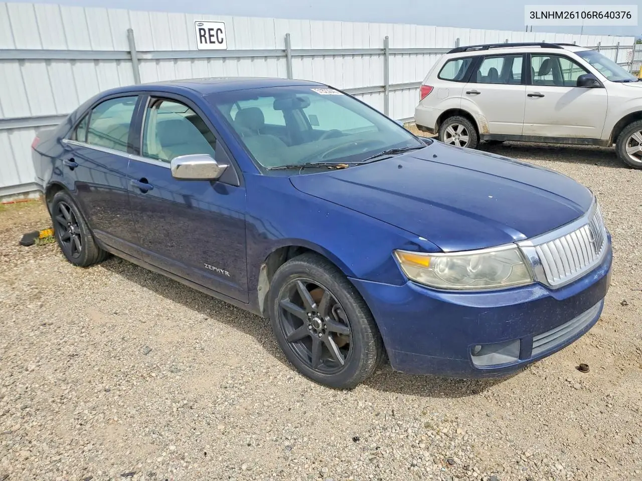 2006 Lincoln Zephyr VIN: 3LNHM26106R640376 Lot: 51323646