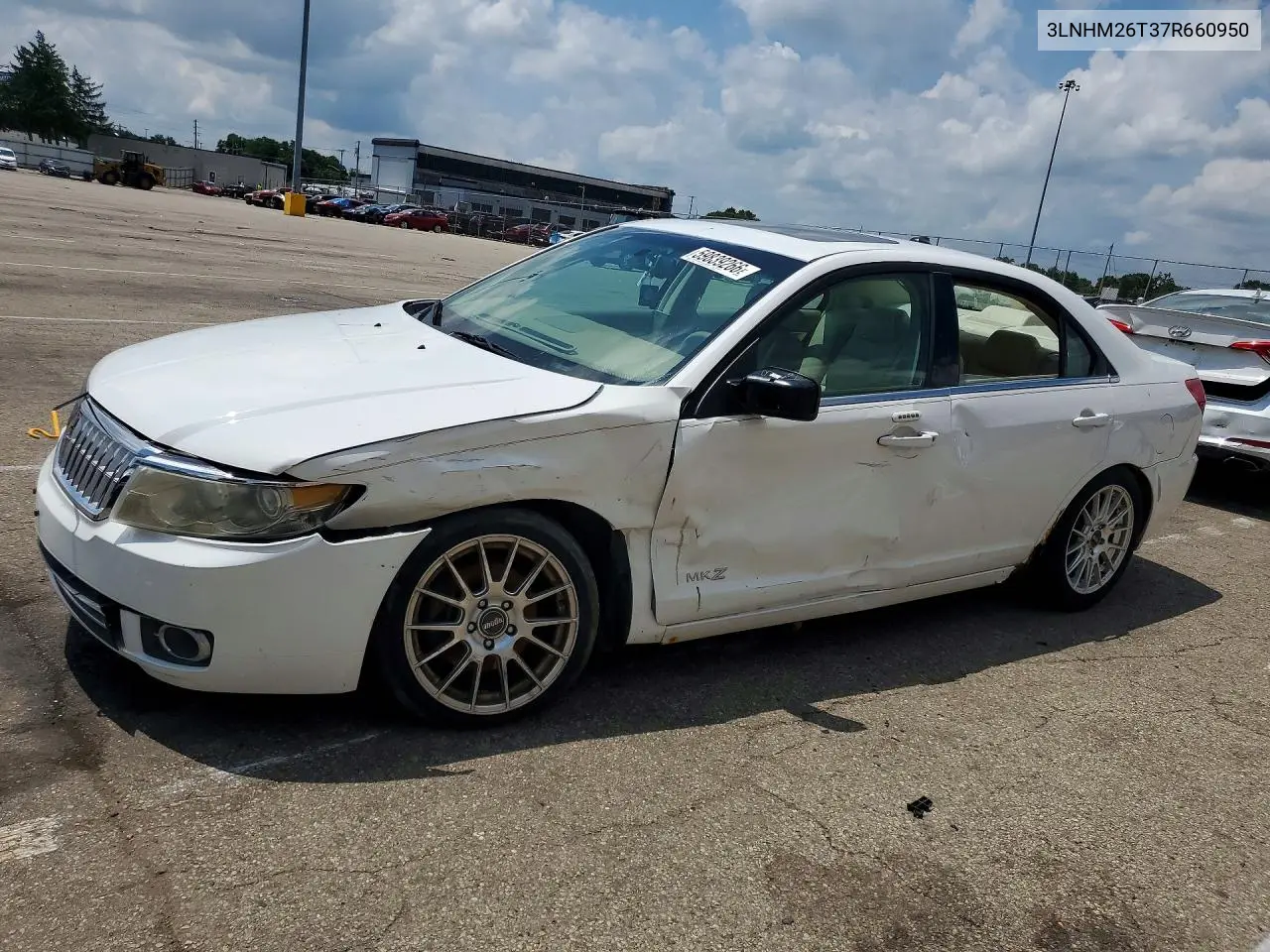 2007 Lincoln Mkz VIN: 3LNHM26T37R660950 Lot: 59839266