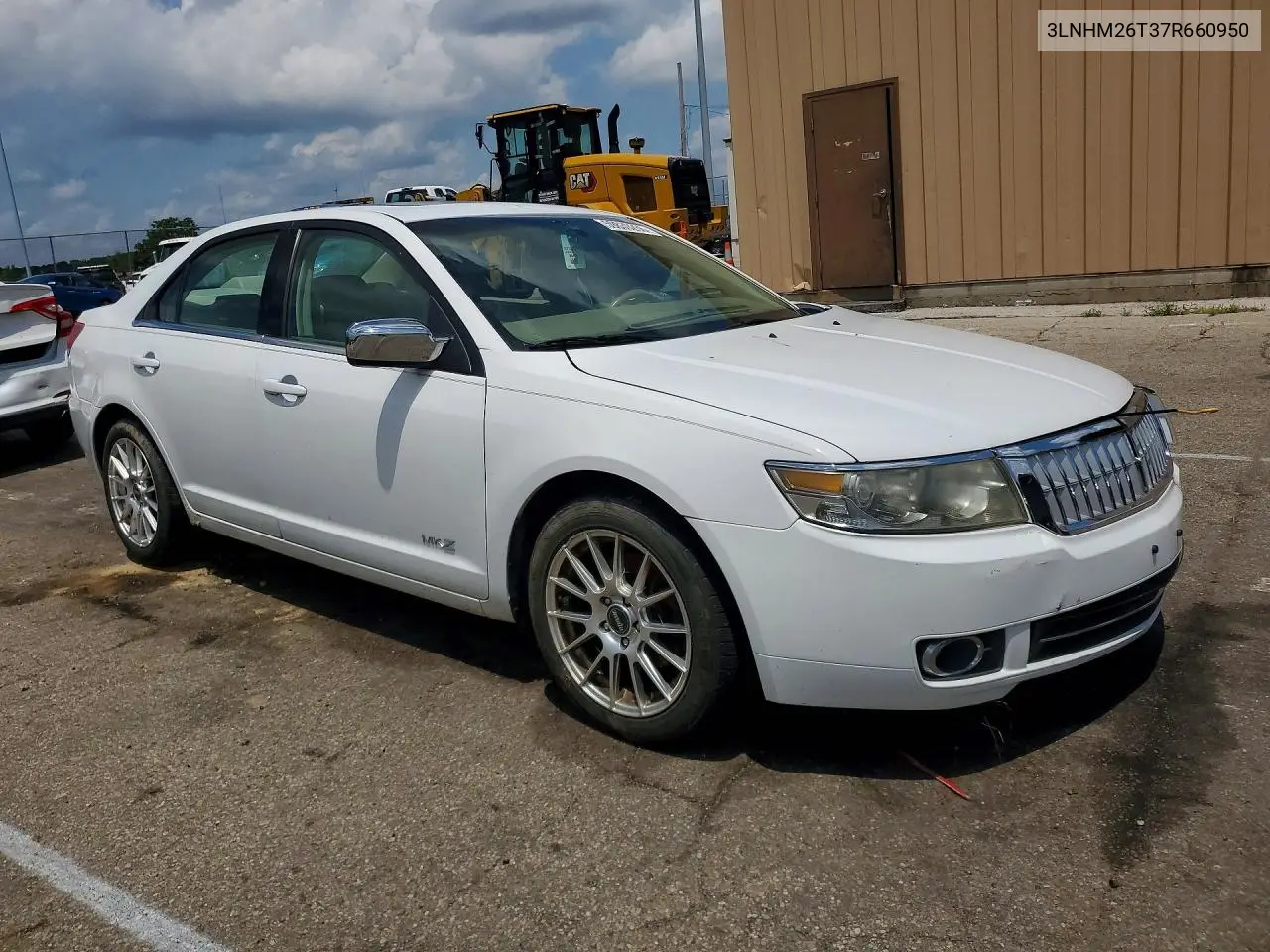 2007 Lincoln Mkz VIN: 3LNHM26T37R660950 Lot: 59839266