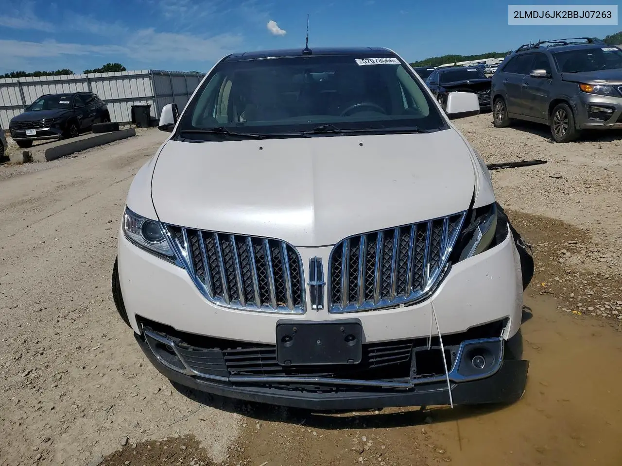2011 Lincoln Mkx VIN: 2LMDJ6JK2BBJ07263 Lot: 57073566