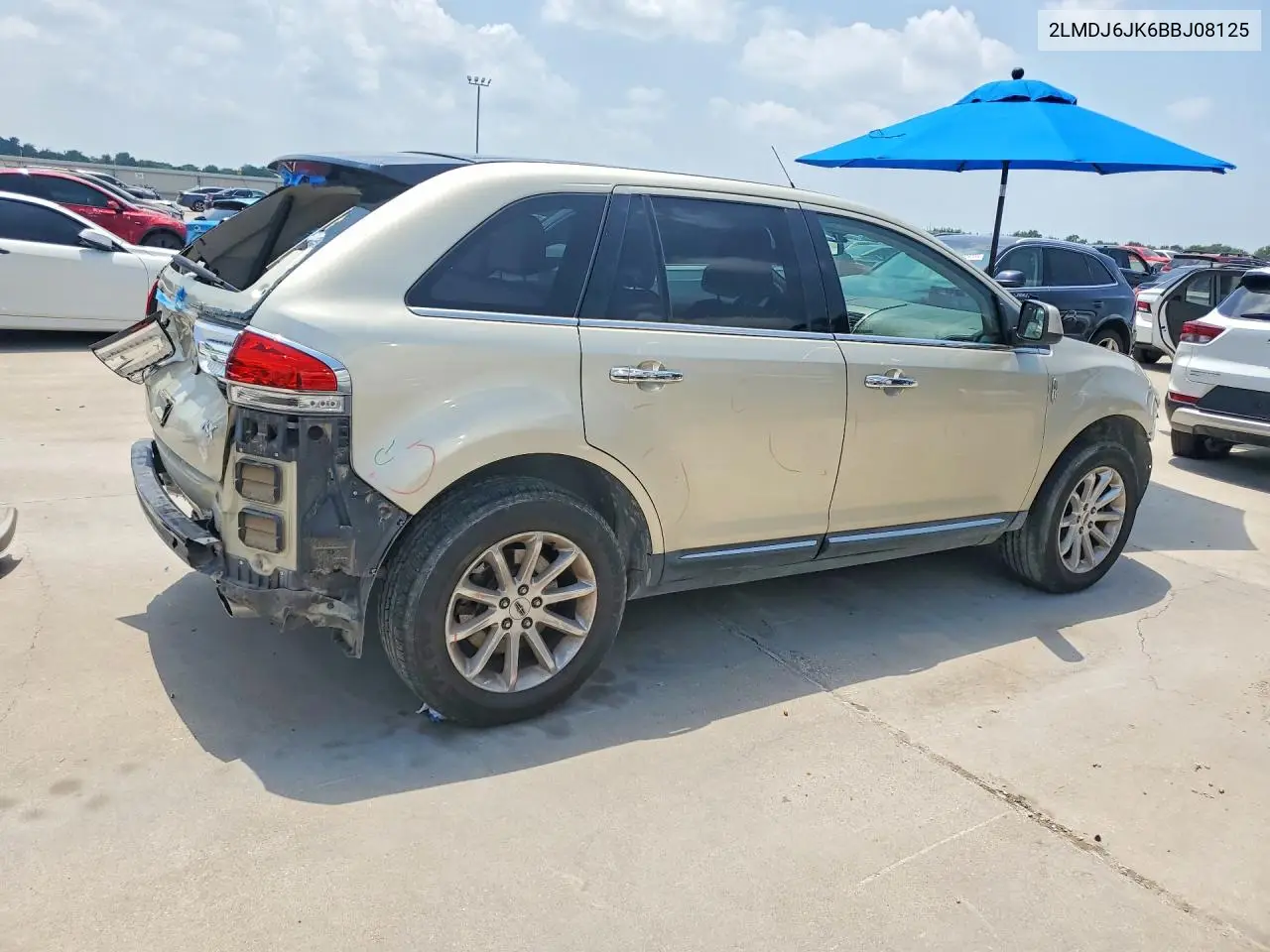 2011 Lincoln Mkx VIN: 2LMDJ6JK6BBJ08125 Lot: 58063196
