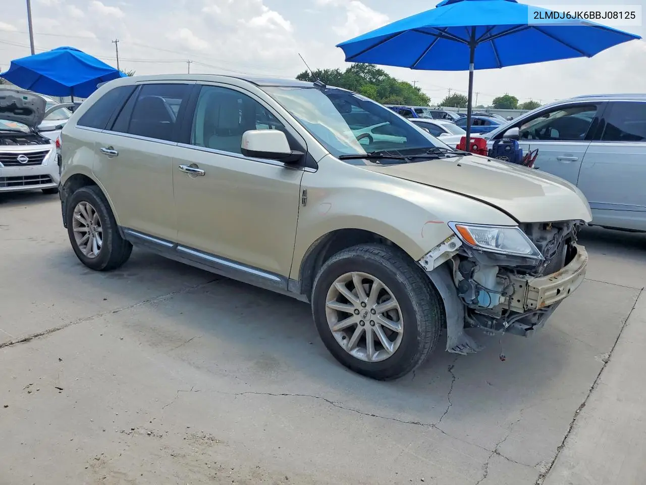 2011 Lincoln Mkx VIN: 2LMDJ6JK6BBJ08125 Lot: 58063196