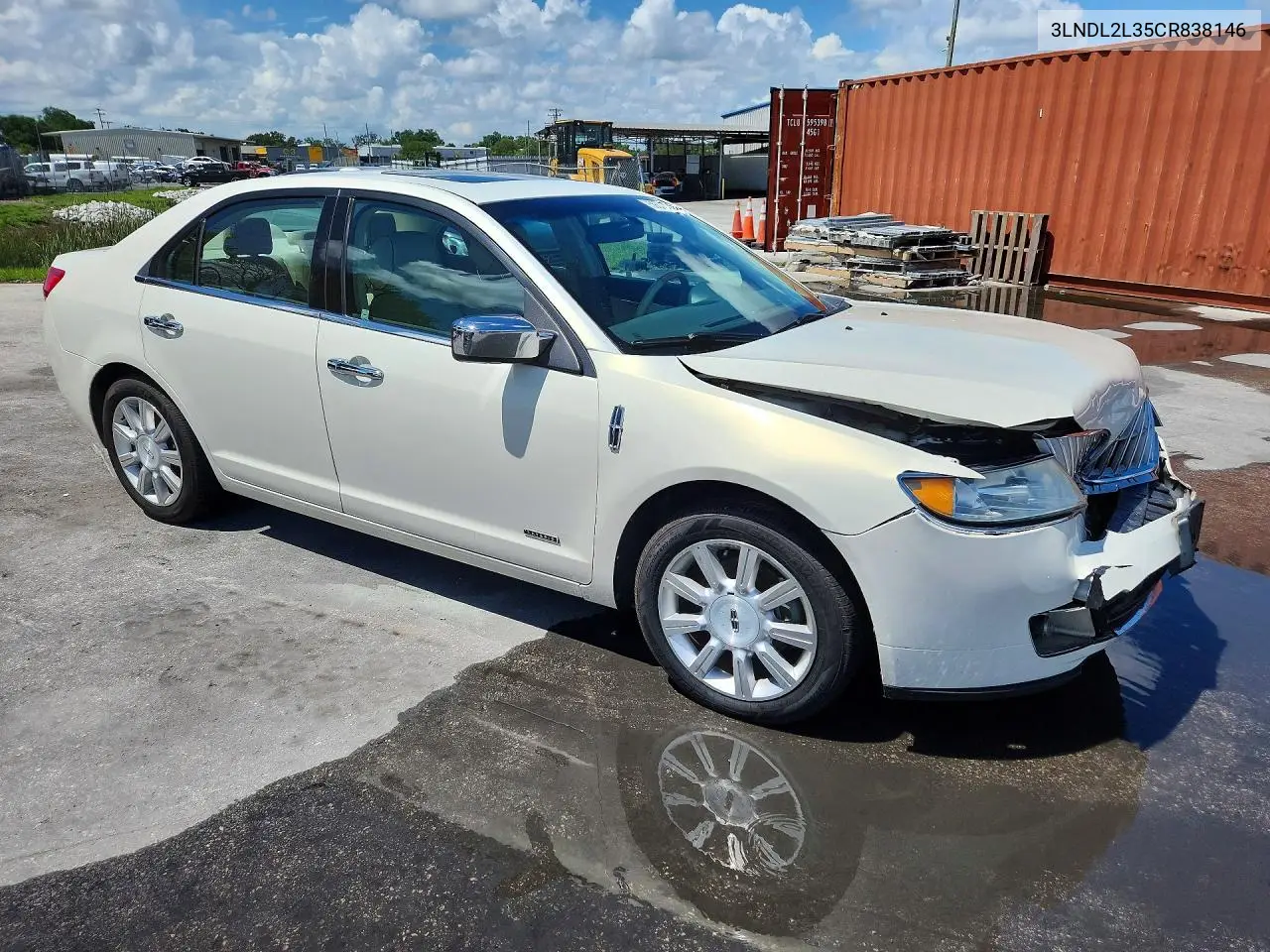 2012 Lincoln Mkz Hybrid VIN: 3LNDL2L35CR838146 Lot: 59347336
