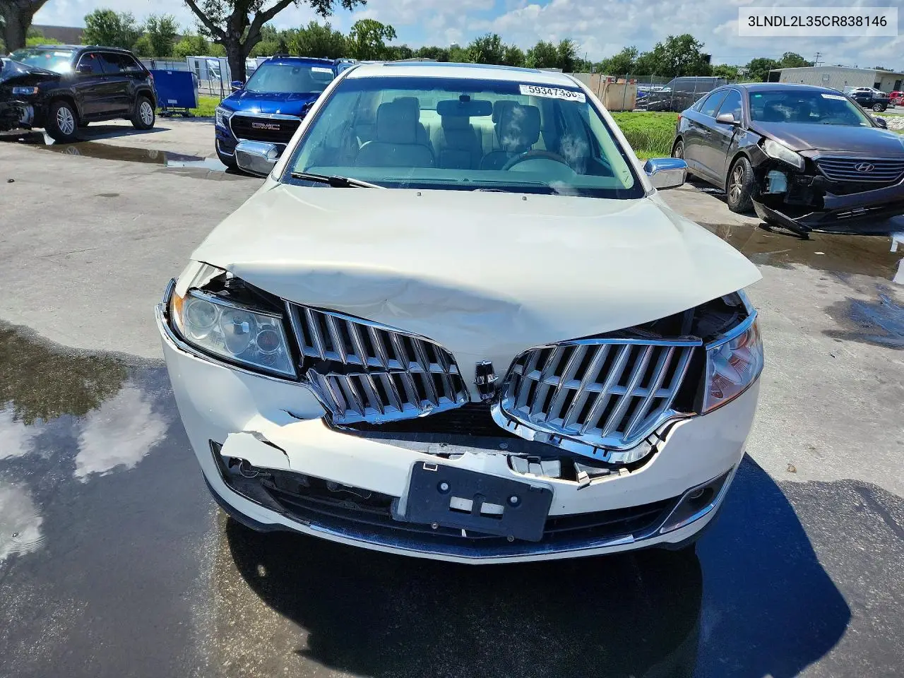 2012 Lincoln Mkz Hybrid VIN: 3LNDL2L35CR838146 Lot: 59347336