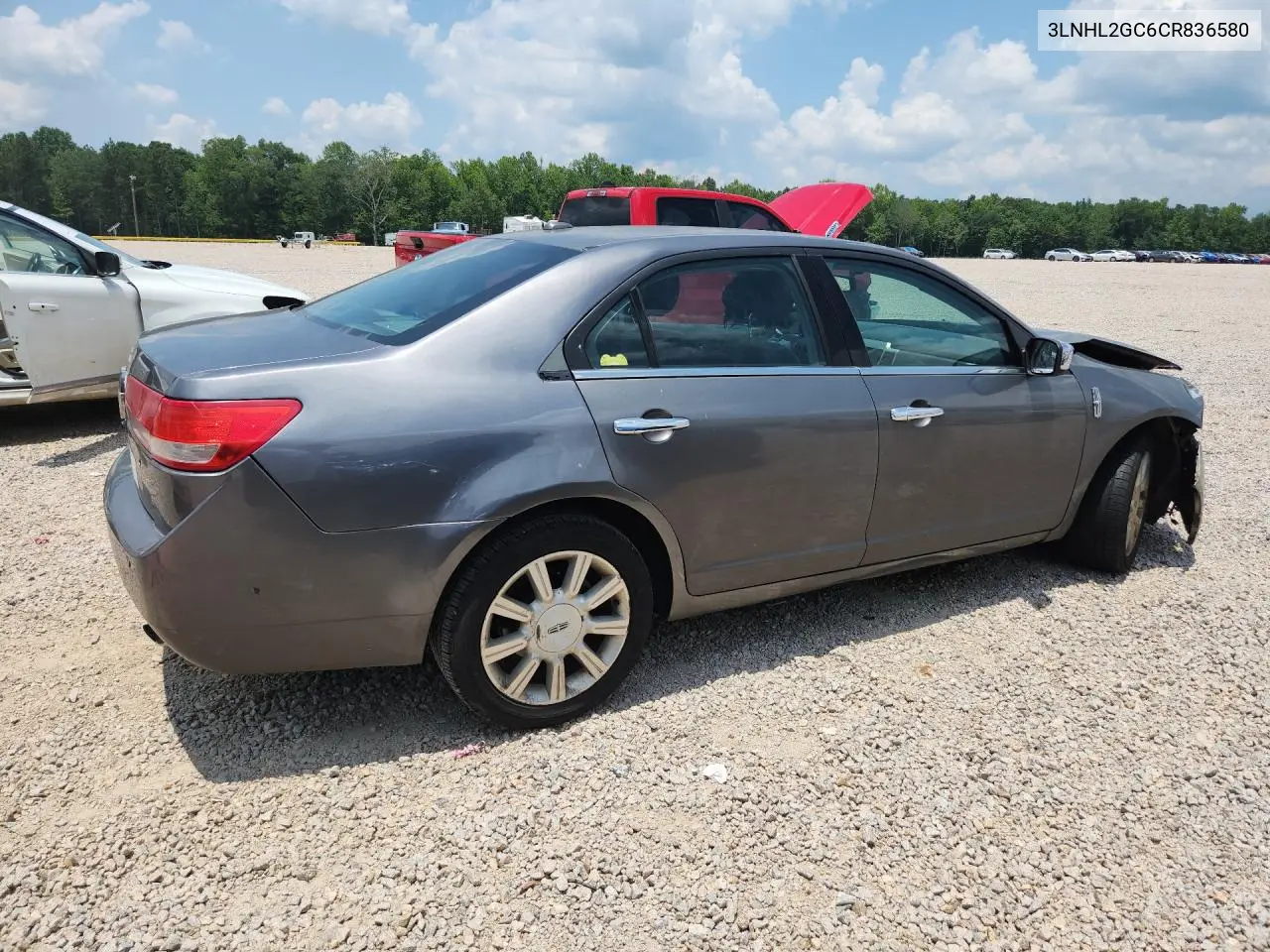 2012 Lincoln Mkz VIN: 3LNHL2GC6CR836580 Lot: 59730576