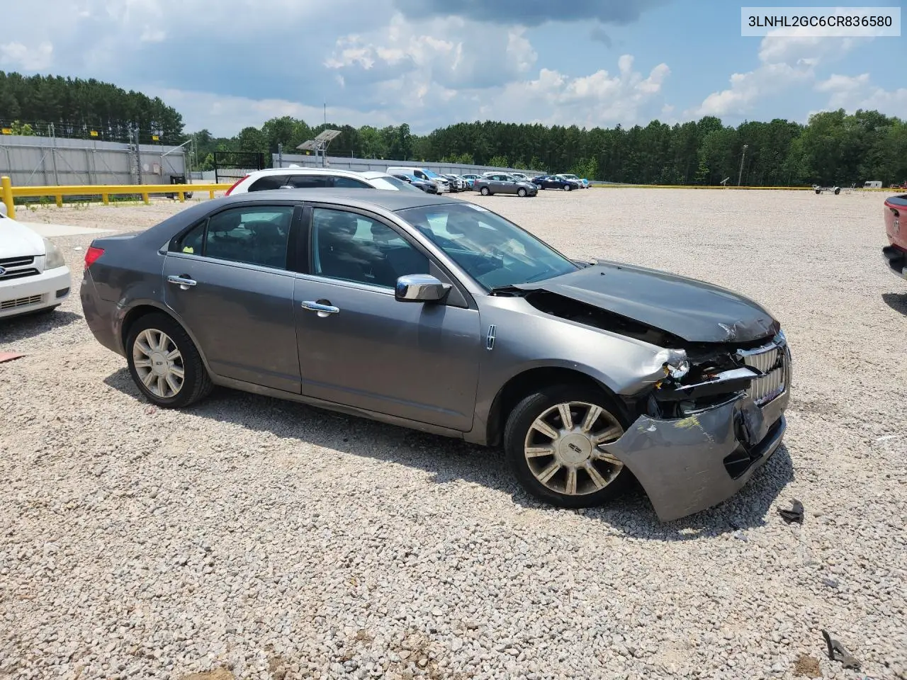 2012 Lincoln Mkz VIN: 3LNHL2GC6CR836580 Lot: 59730576