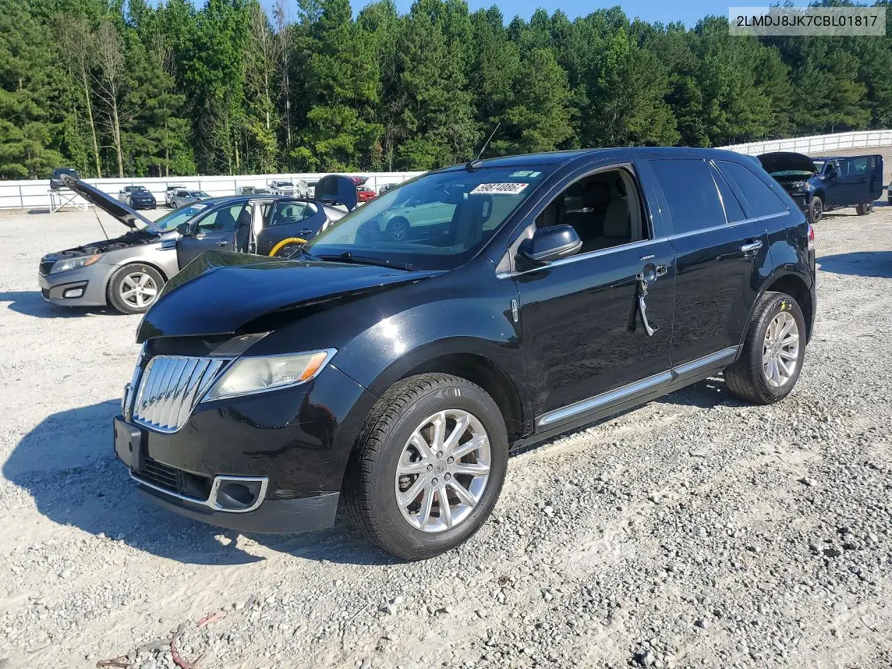 2012 Lincoln Mkx VIN: 2LMDJ8JK7CBL01817 Lot: 59874086