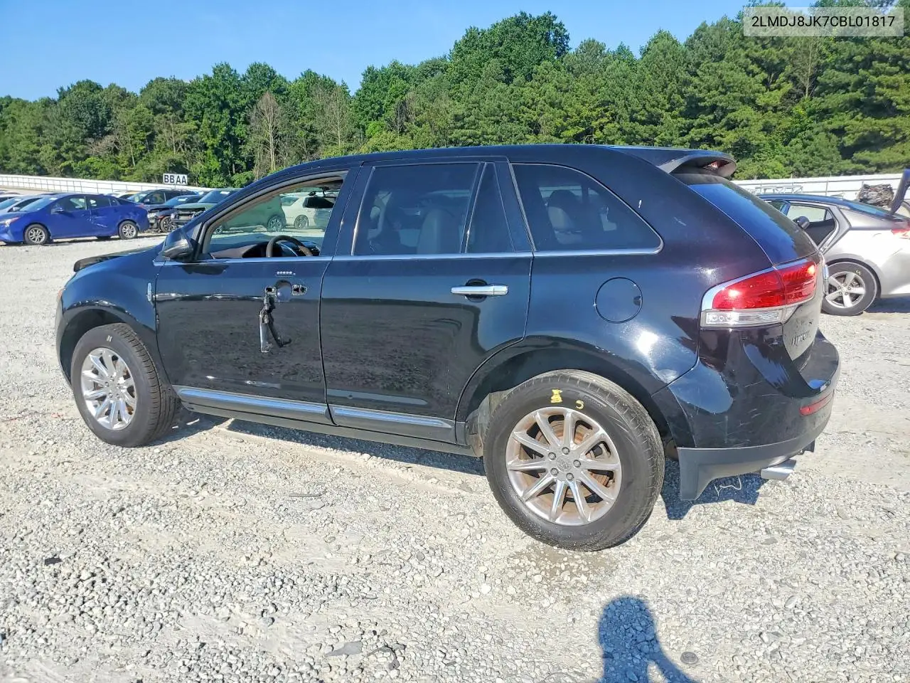 2012 Lincoln Mkx VIN: 2LMDJ8JK7CBL01817 Lot: 59874086