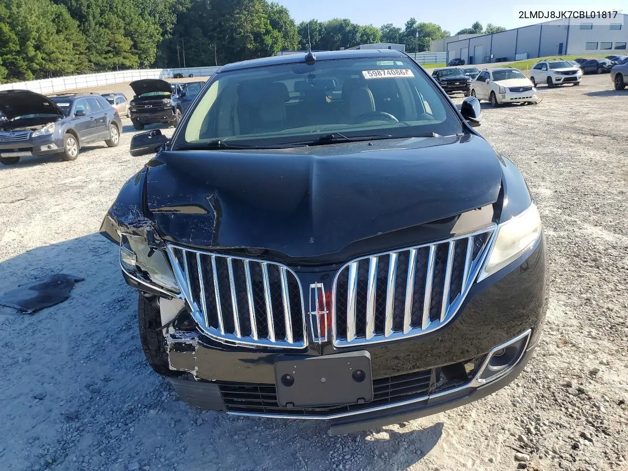 2012 Lincoln Mkx VIN: 2LMDJ8JK7CBL01817 Lot: 59874086