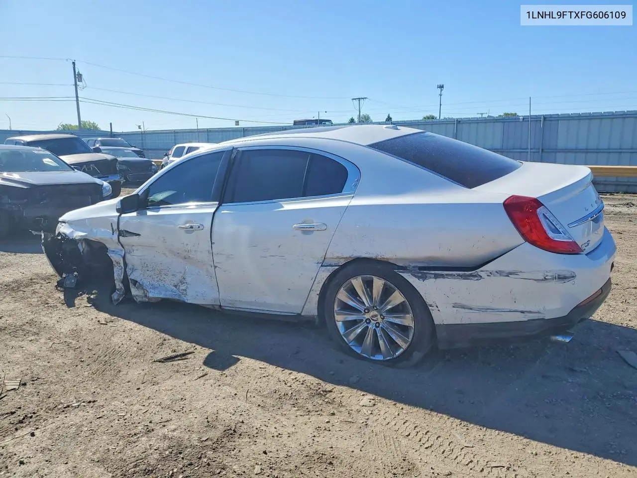2015 Lincoln Mks VIN: 1LNHL9FTXFG606109 Lot: 53623056