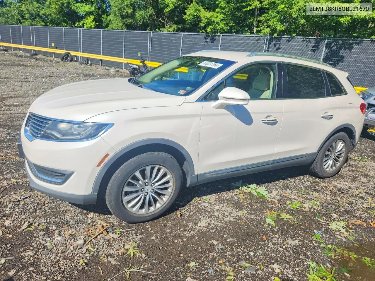 2016 Lincoln Mkx Select VIN: 2LMTJ8KR8GBL21670 Lot: 58231466