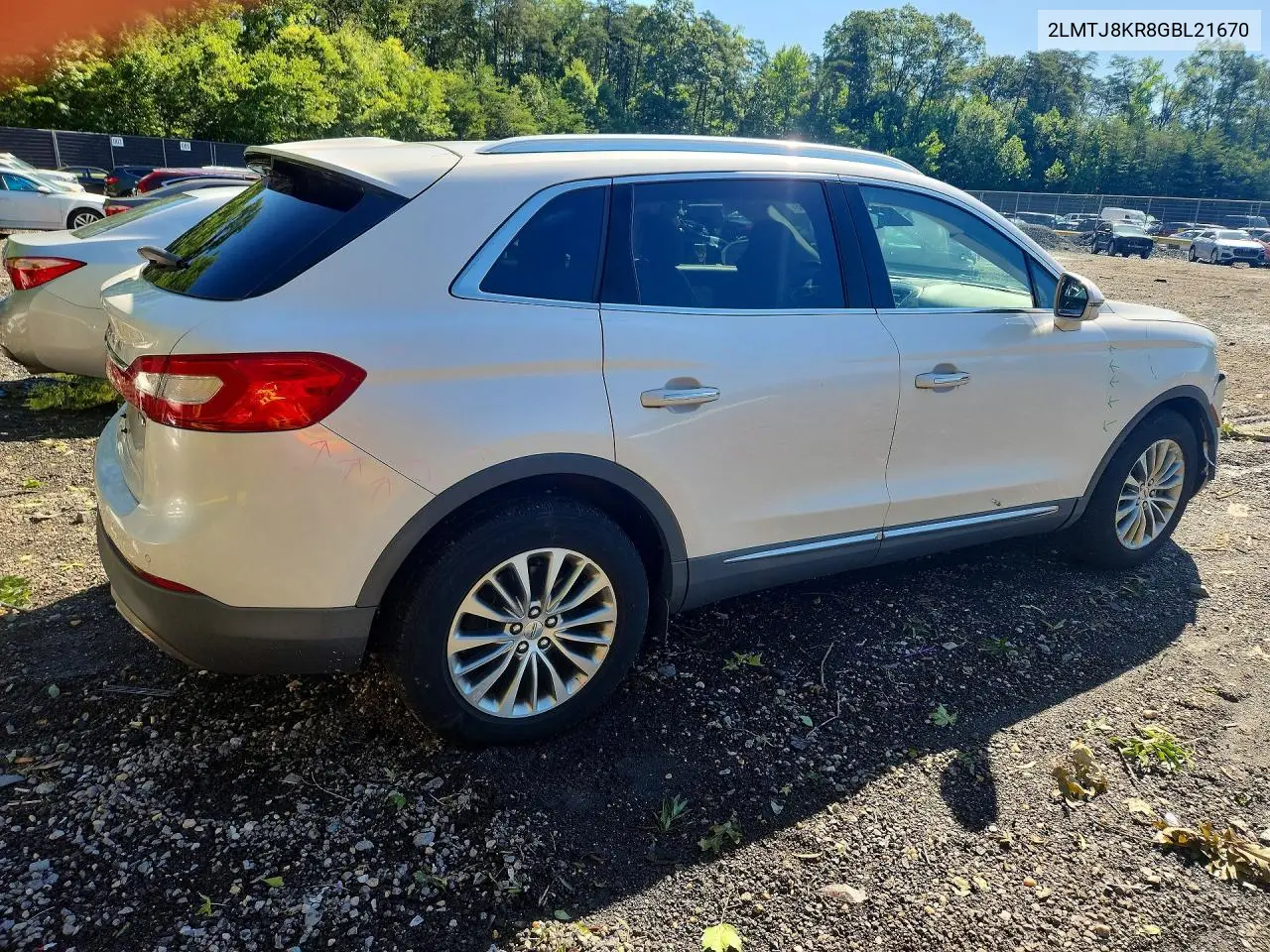 2016 Lincoln Mkx Select VIN: 2LMTJ8KR8GBL21670 Lot: 58231466