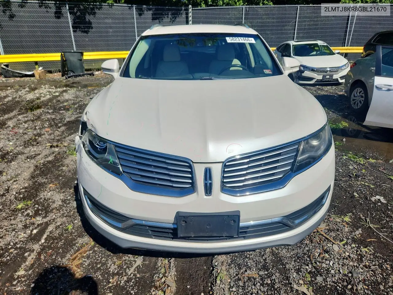 2016 Lincoln Mkx Select VIN: 2LMTJ8KR8GBL21670 Lot: 58231466