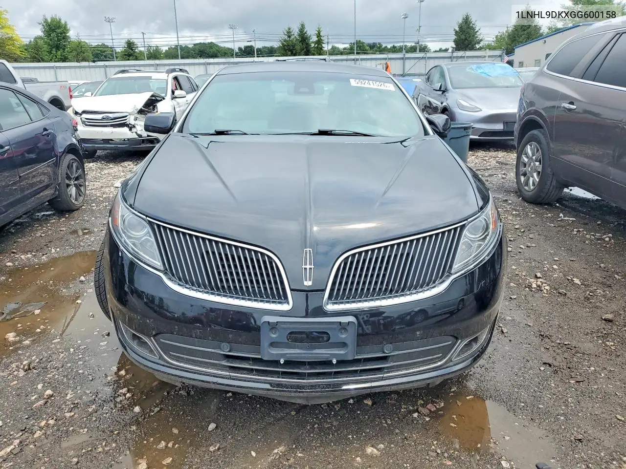2016 Lincoln Mks VIN: 1LNHL9DKXGG600158 Lot: 59241526
