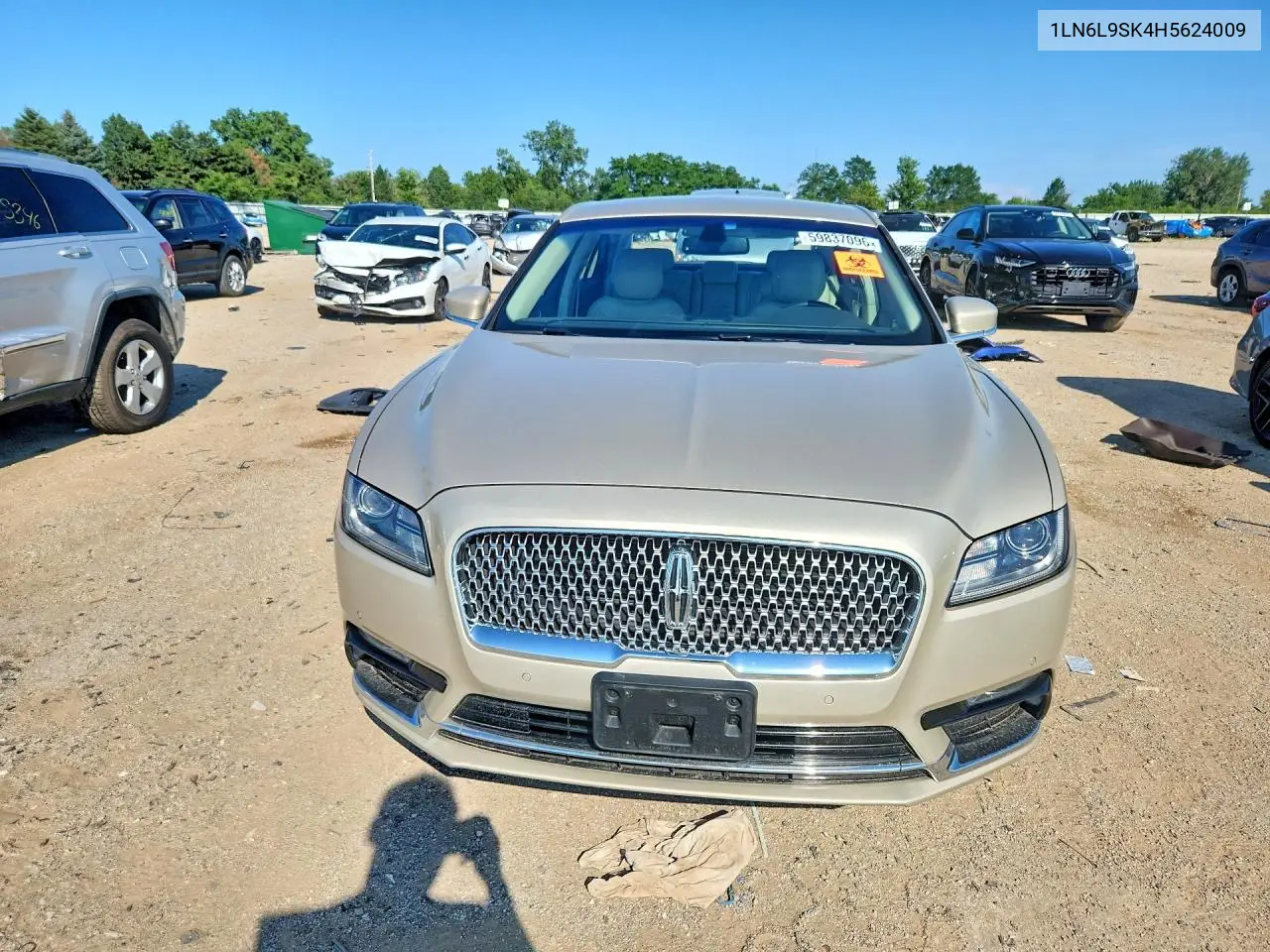 2017 Lincoln Continental Select VIN: 1LN6L9SK4H5624009 Lot: 59837096
