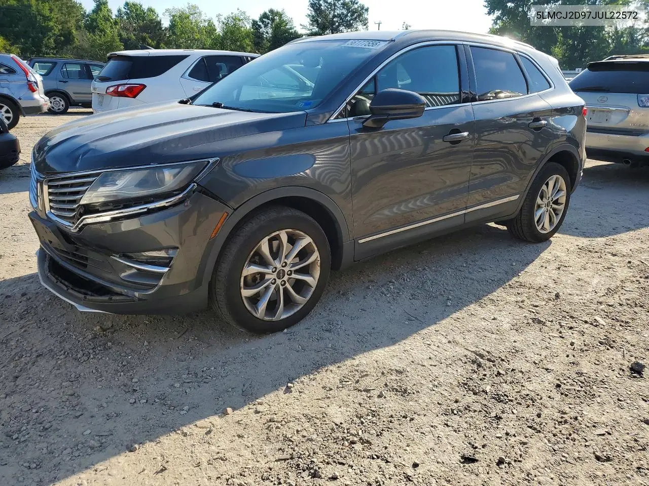 2018 Lincoln Mkc Select VIN: 5LMCJ2D97JUL22572 Lot: 56177556