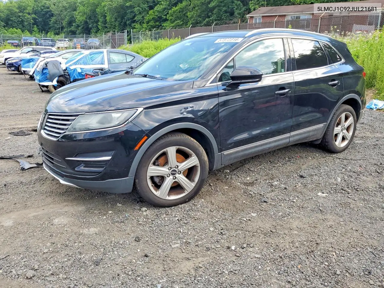 2018 Lincoln Mkc Premiere VIN: 5LMCJ1C92JUL21681 Lot: 57372316