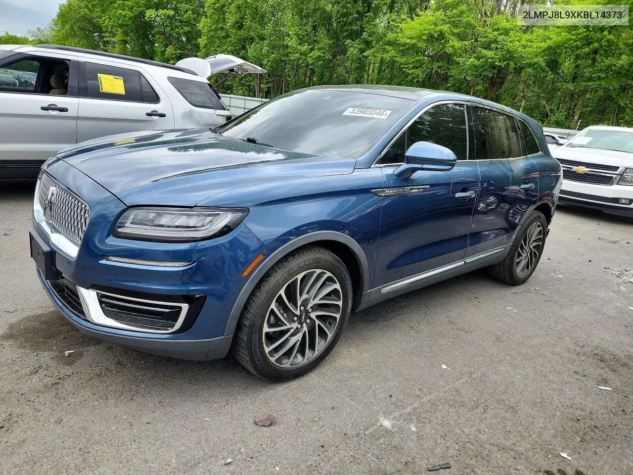 2019 Lincoln Nautilus Reserve VIN: 2LMPJ8L9XKBL14373 Lot: 53985546