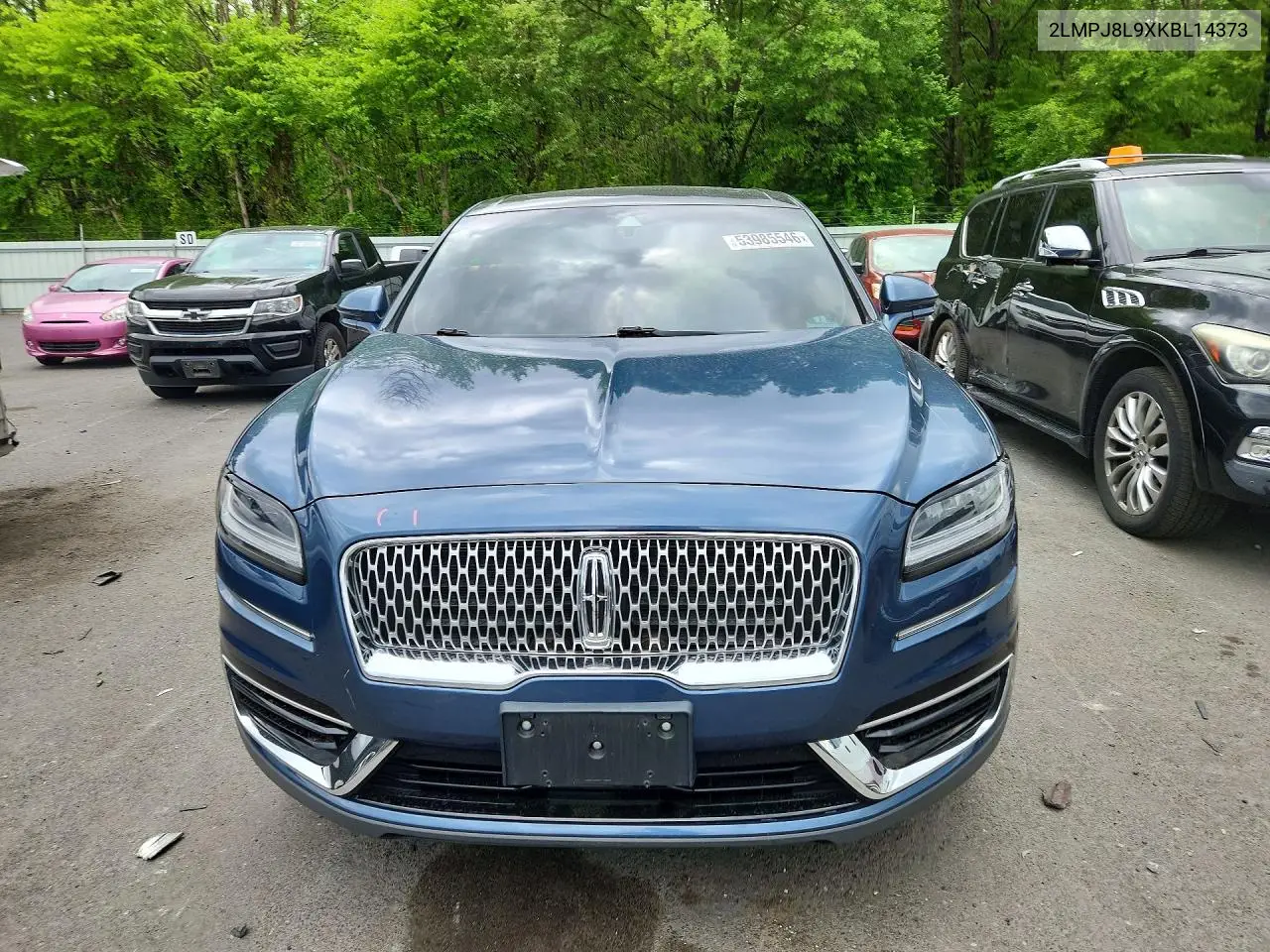 2019 Lincoln Nautilus Reserve VIN: 2LMPJ8L9XKBL14373 Lot: 53985546