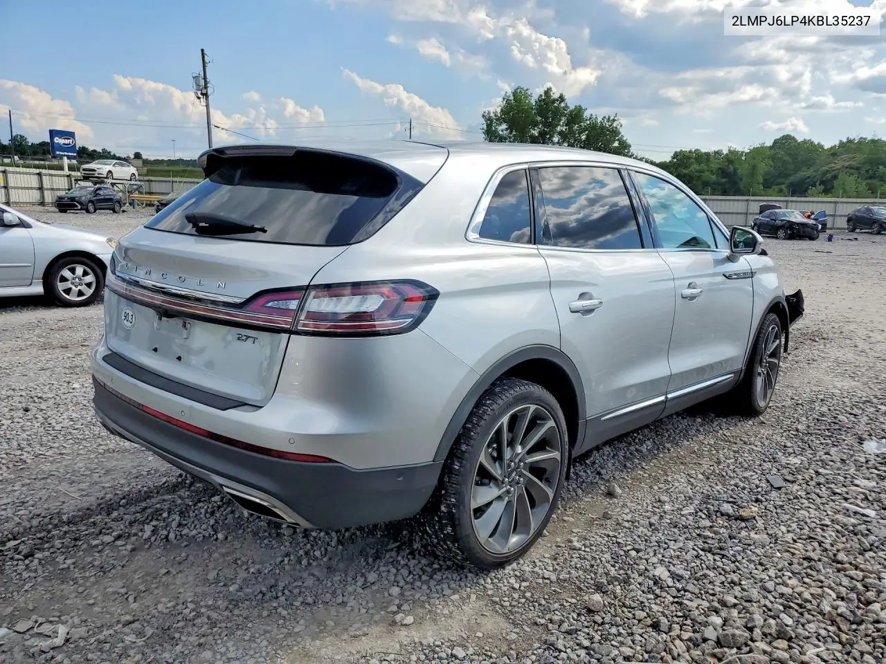 2019 Lincoln Nautilus Reserve VIN: 2LMPJ6LP4KBL35237 Lot: 55909656