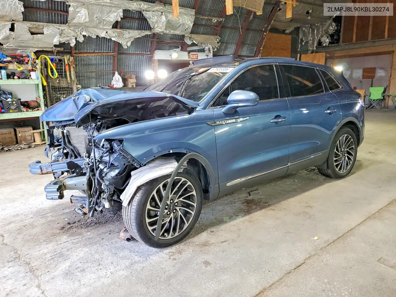 2019 Lincoln Nautilus Reserve VIN: 2LMPJ8L90KBL30274 Lot: 57689386